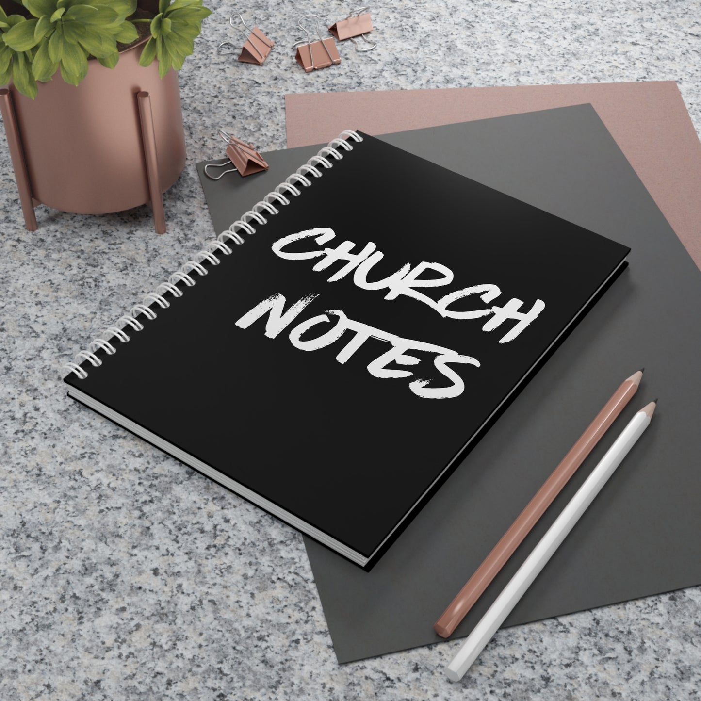 "Church Notes" Spiral Notebook (Lined)
