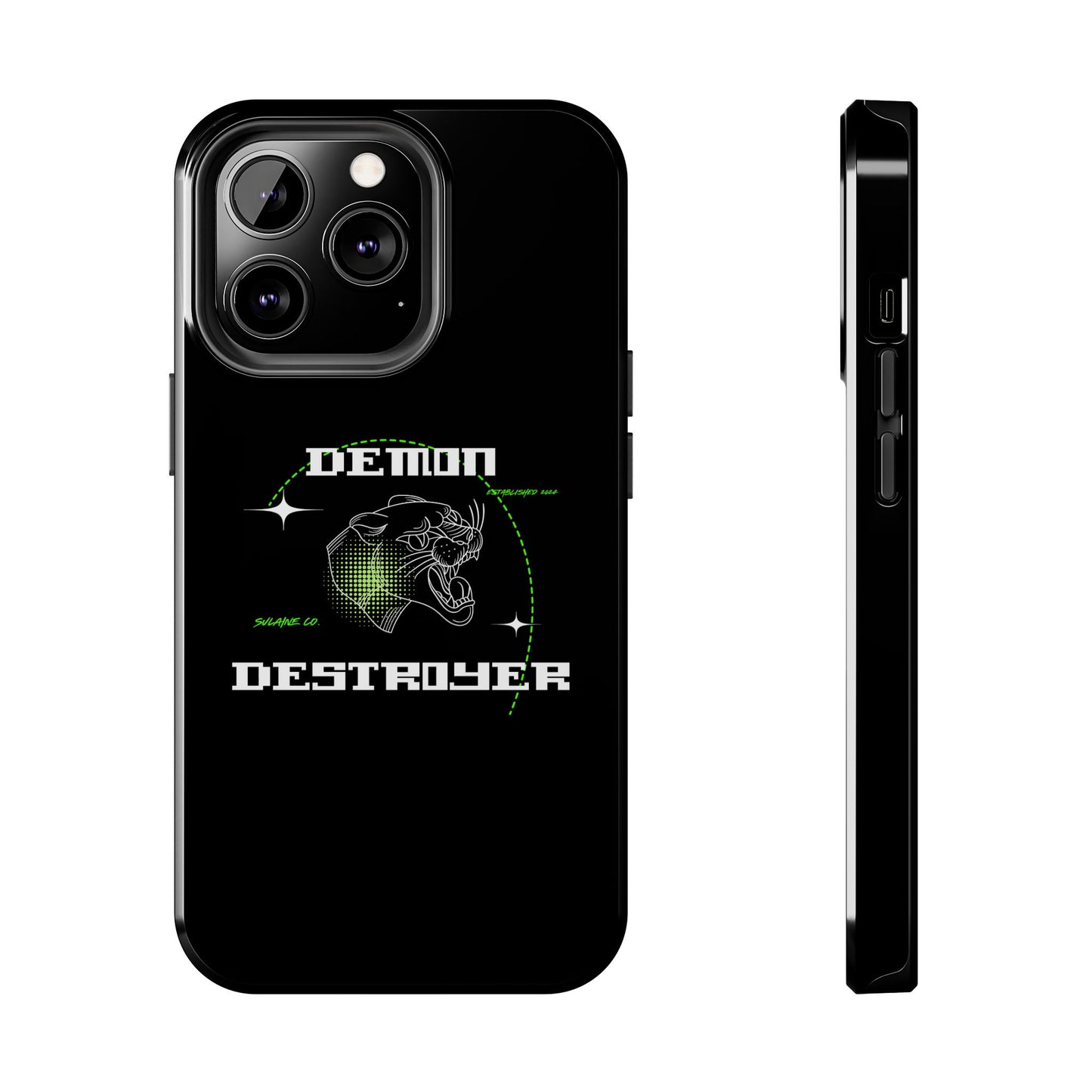 Green & White “Demon Destroyer” phone case