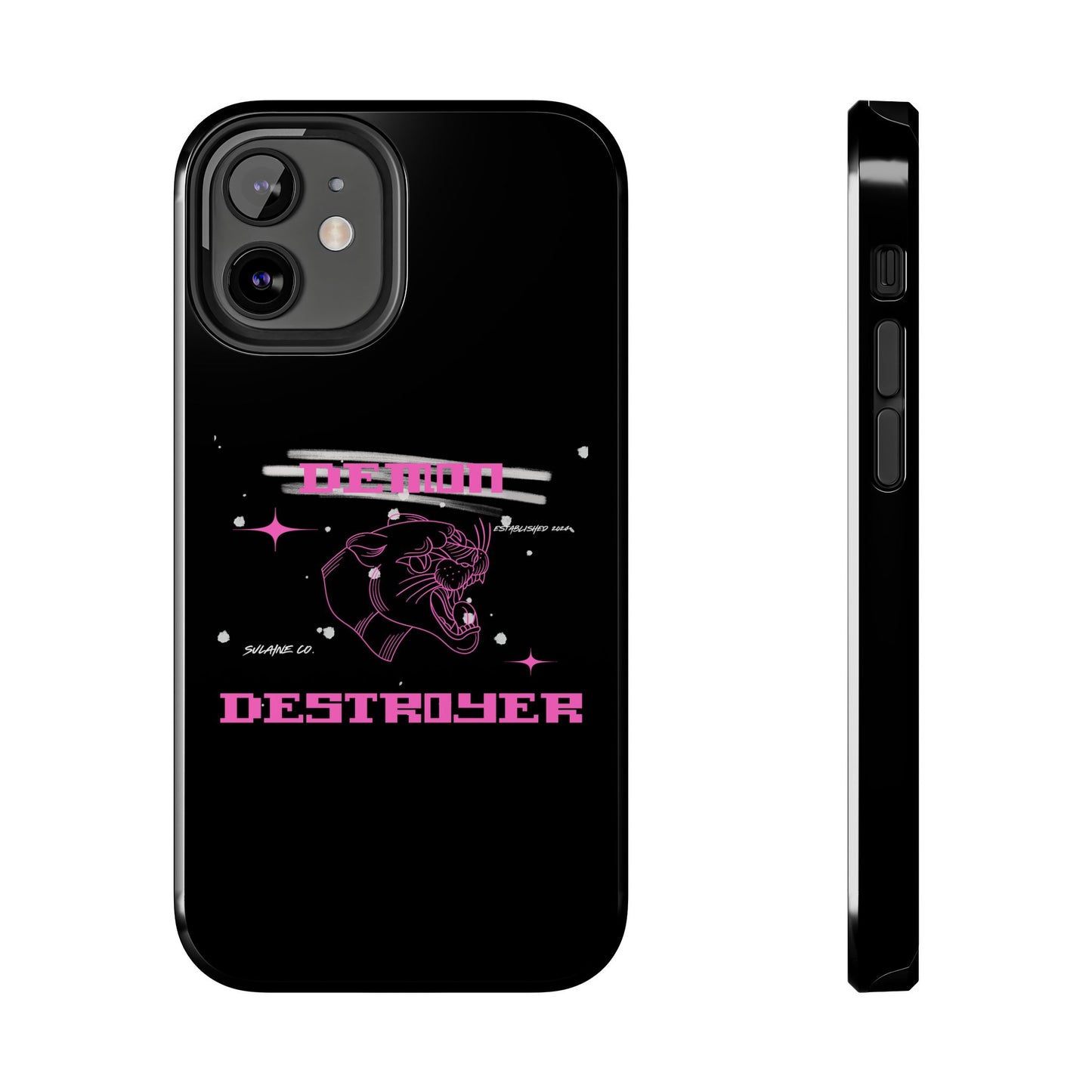 Pink and White “Demon Destroyer” phone case