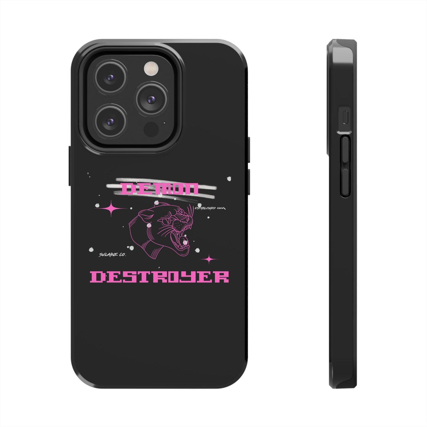 Pink and White “Demon Destroyer” phone case