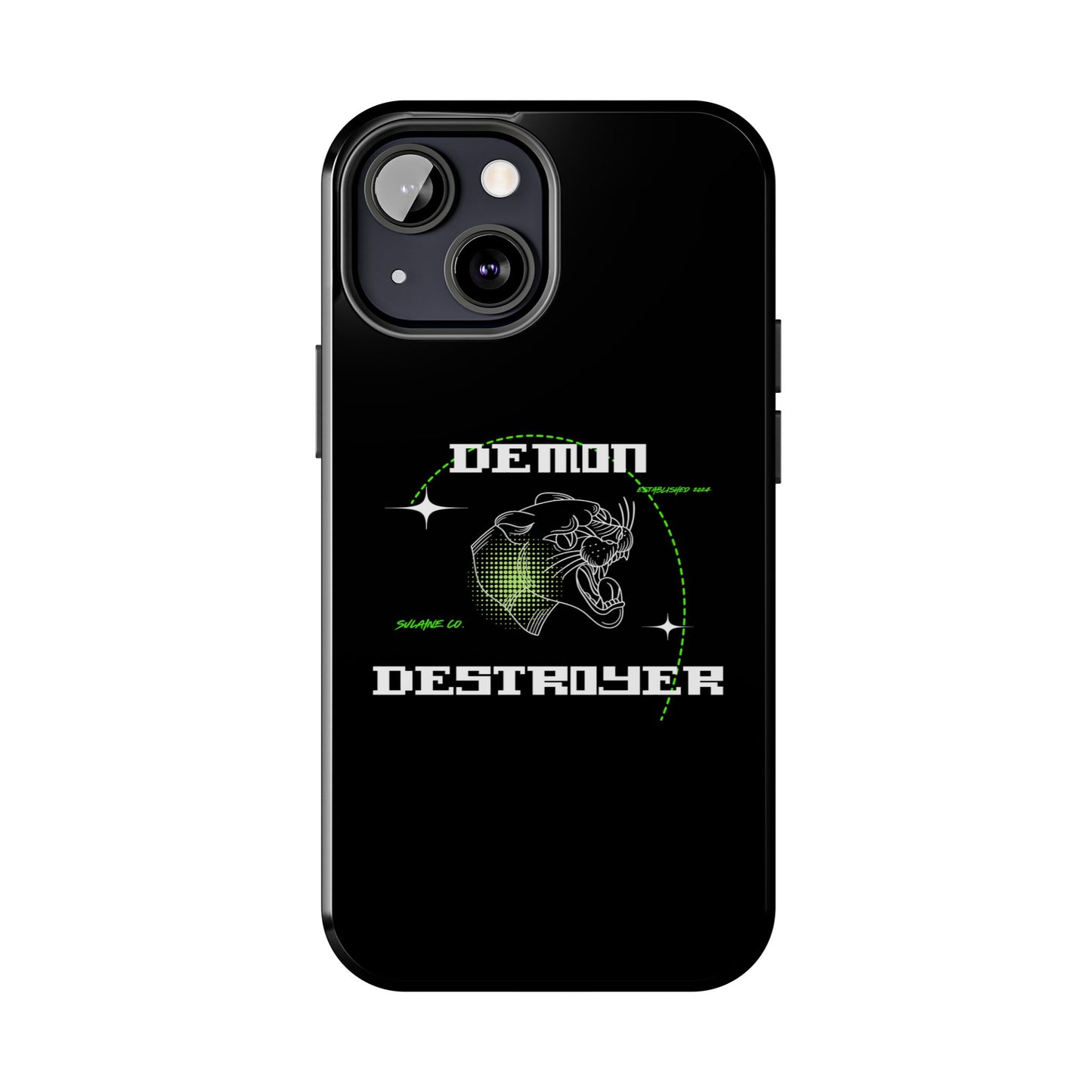 Green & White “Demon Destroyer” phone case