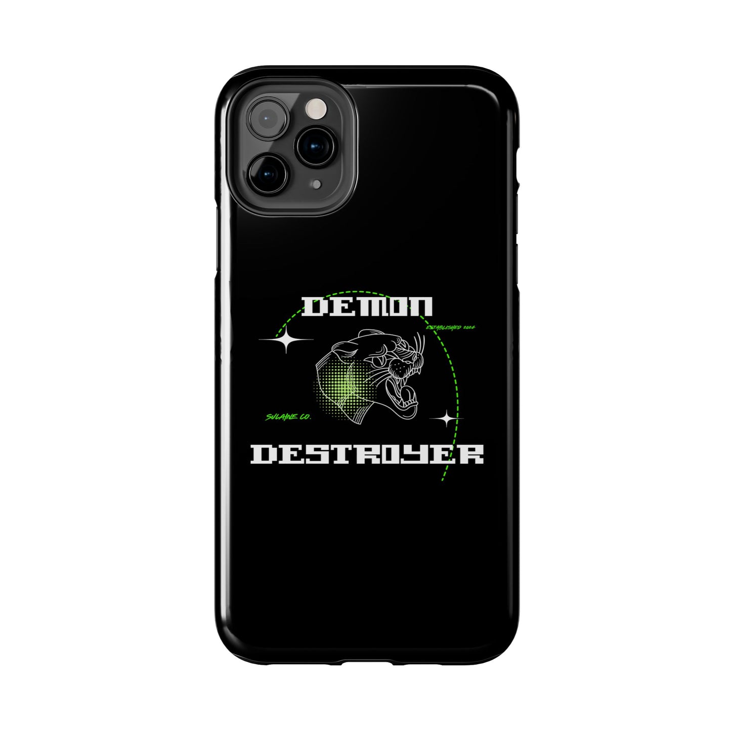 Green & White “Demon Destroyer” phone case