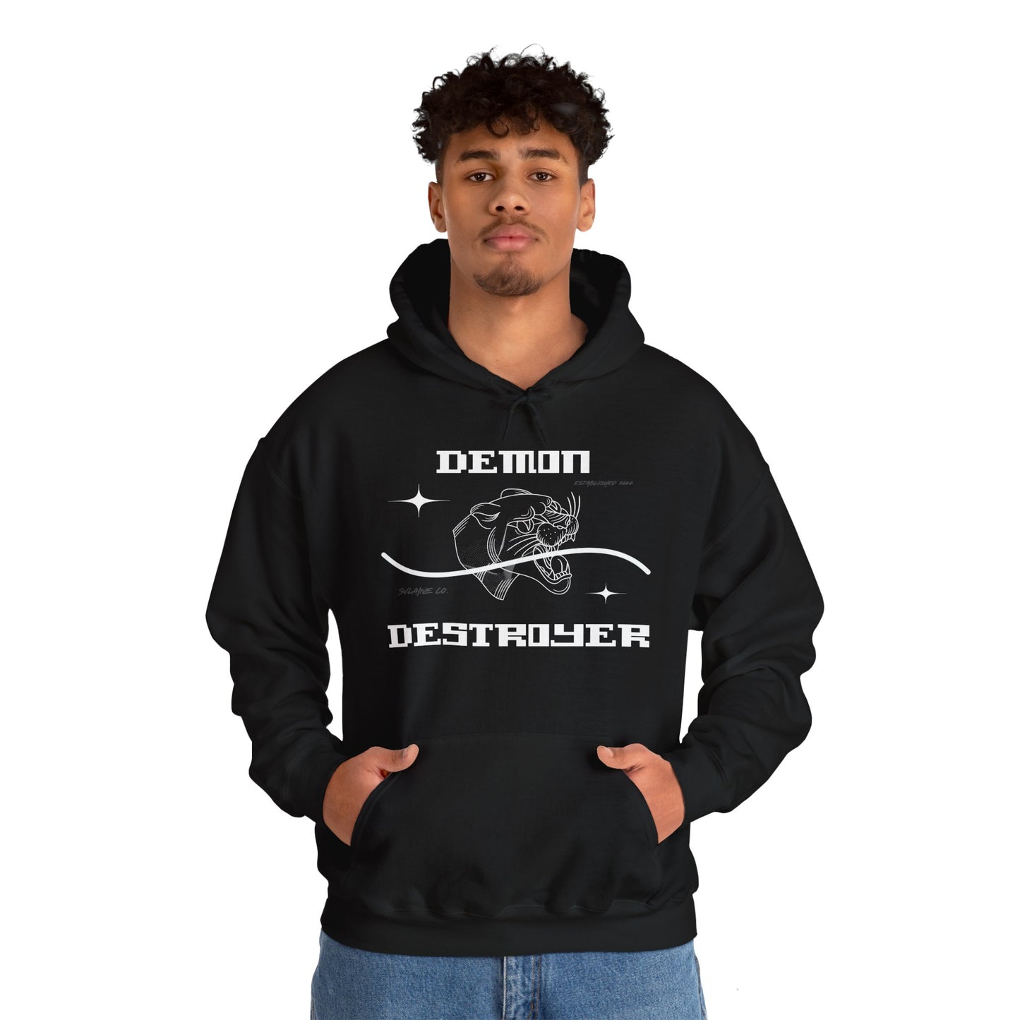 Grey & White “Demon Destroyer” hoodie