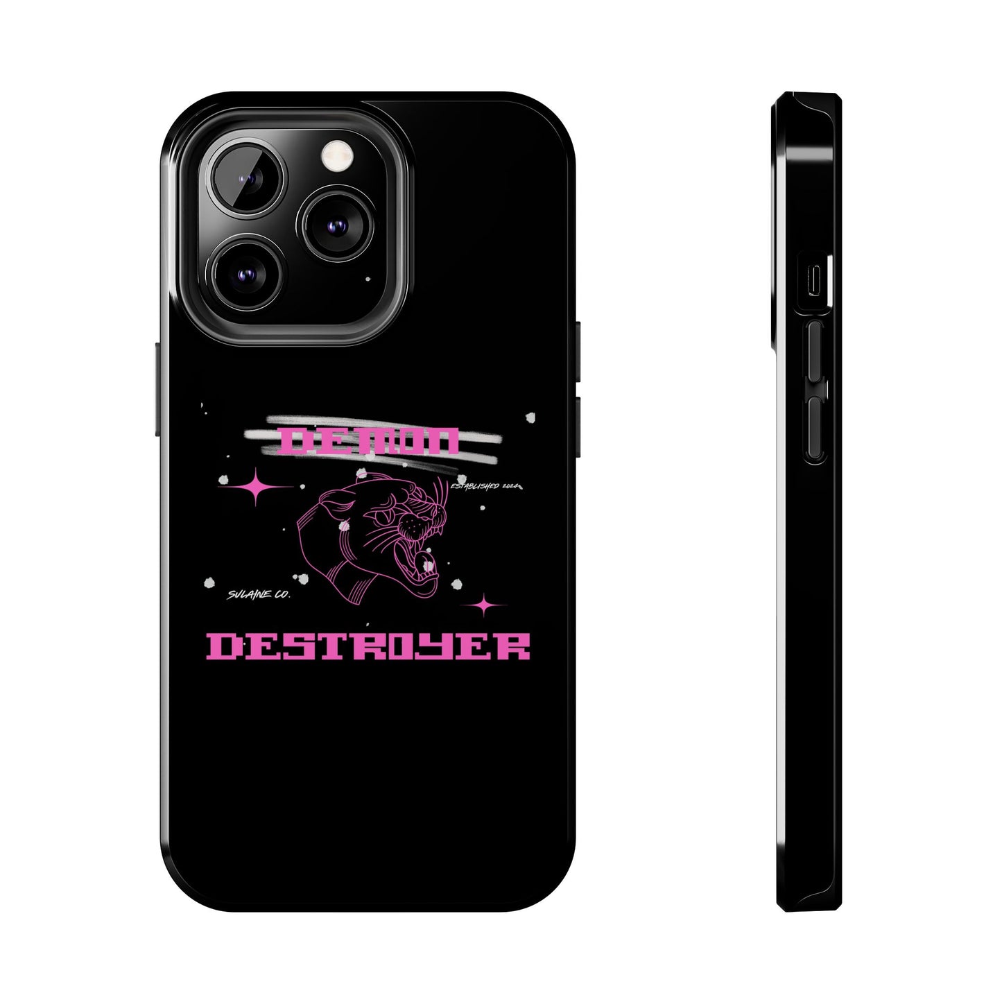 Pink and White “Demon Destroyer” phone case