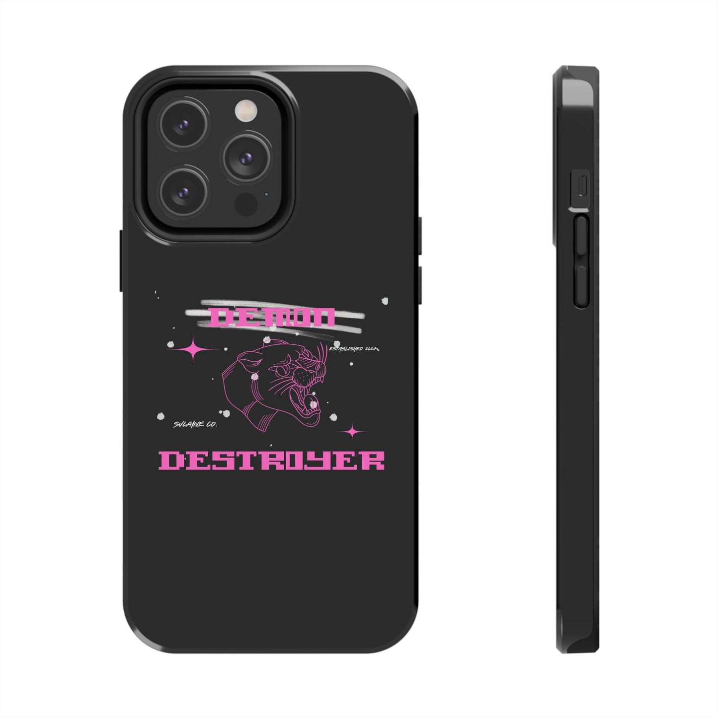 Pink and White “Demon Destroyer” phone case