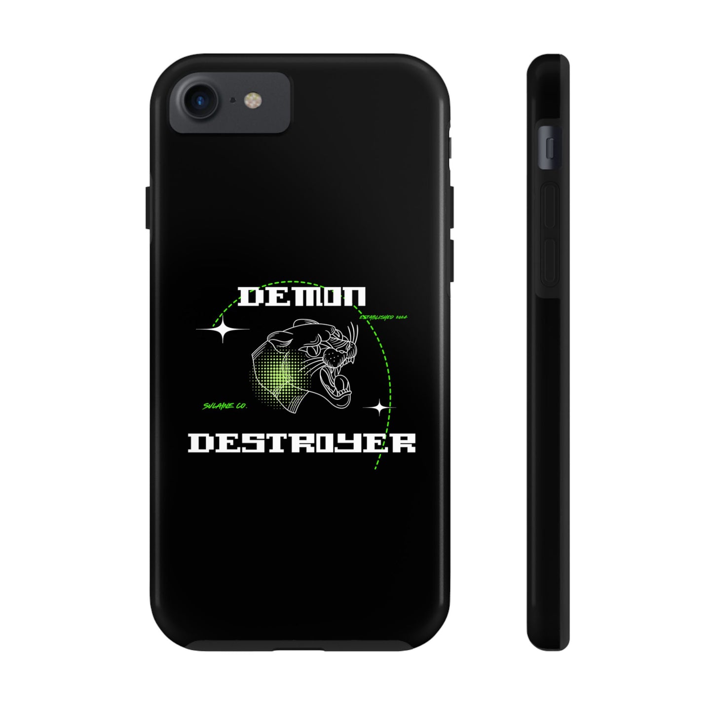 Green & White “Demon Destroyer” phone case