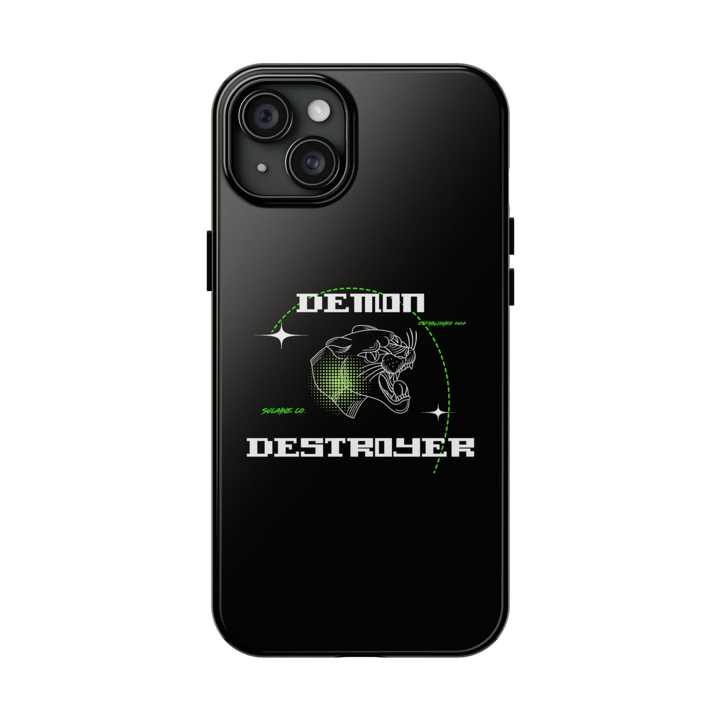 Green & White “Demon Destroyer” phone case