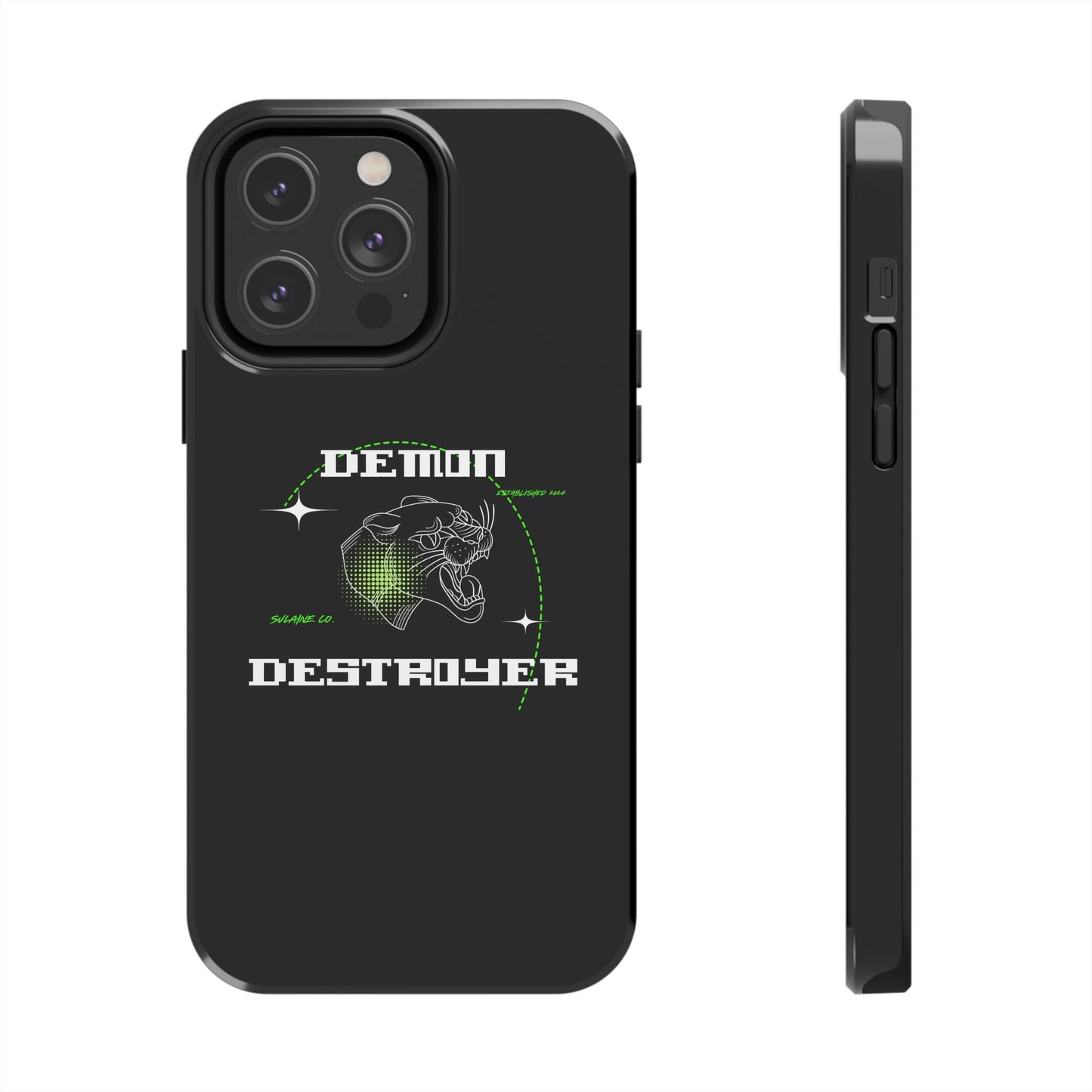 Green & White “Demon Destroyer” phone case