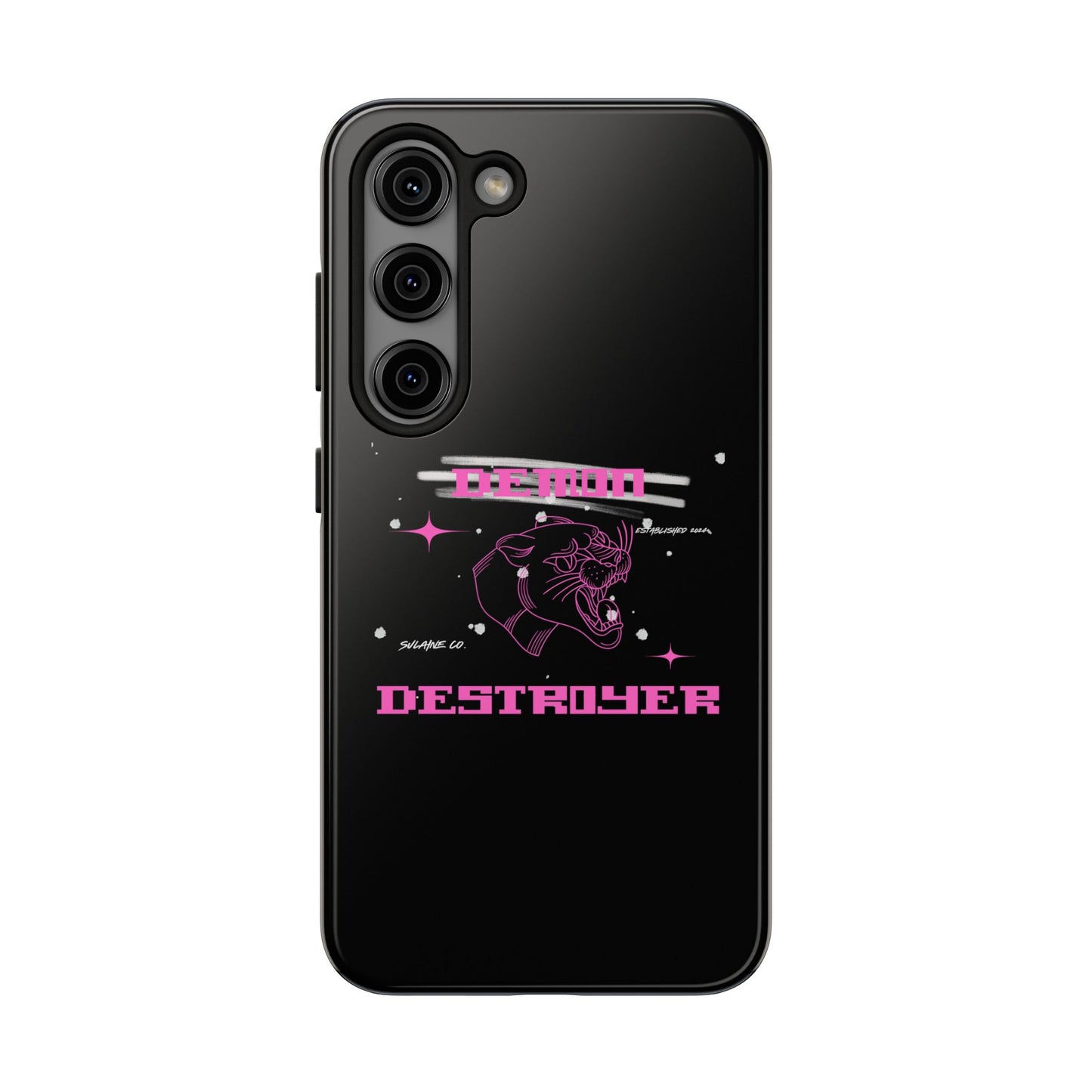 Pink and White “Demon Destroyer” phone case