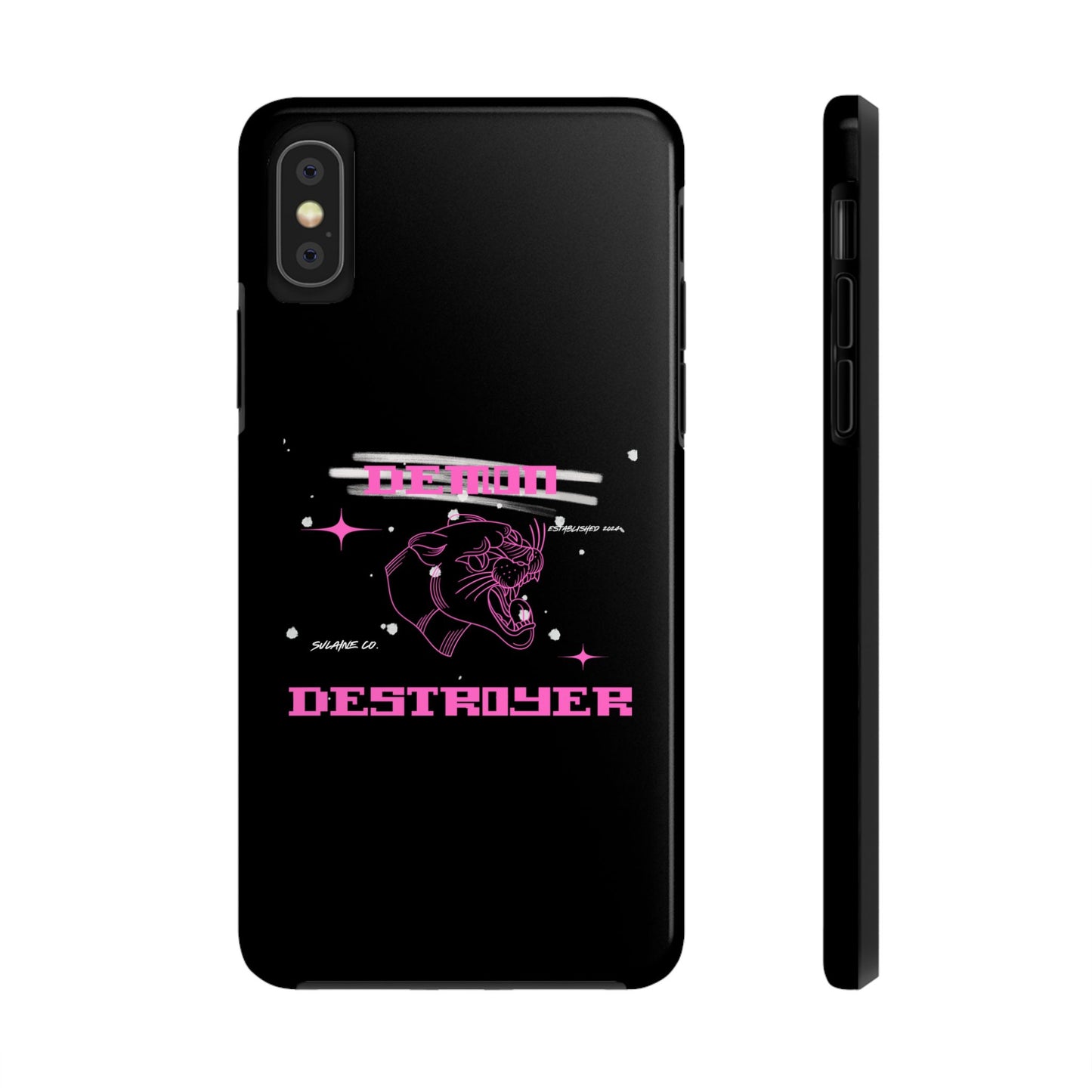 Pink and White “Demon Destroyer” phone case