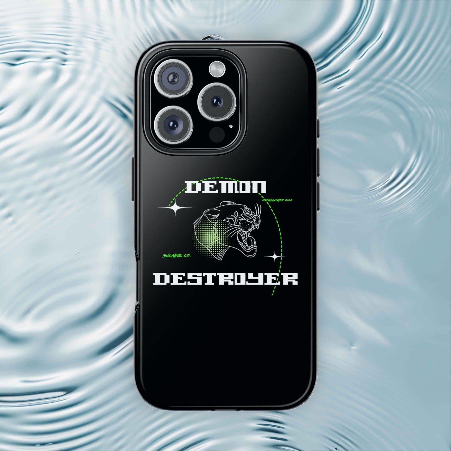 Green & White “Demon Destroyer” phone case