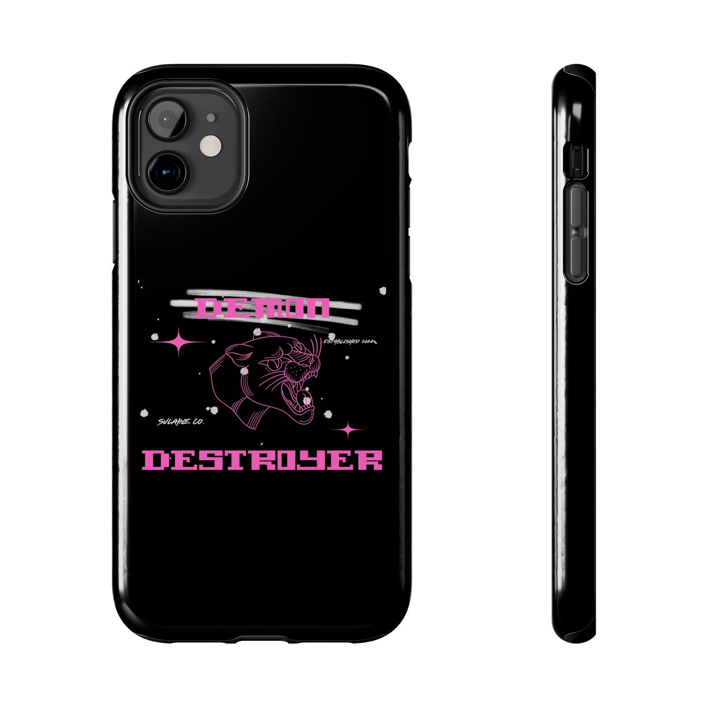 Pink and White “Demon Destroyer” phone case