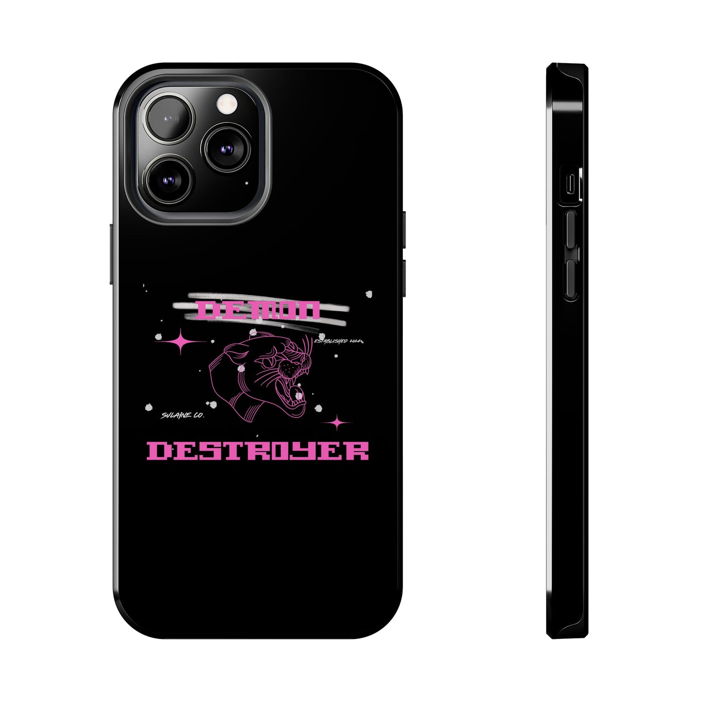 Pink and White “Demon Destroyer” phone case