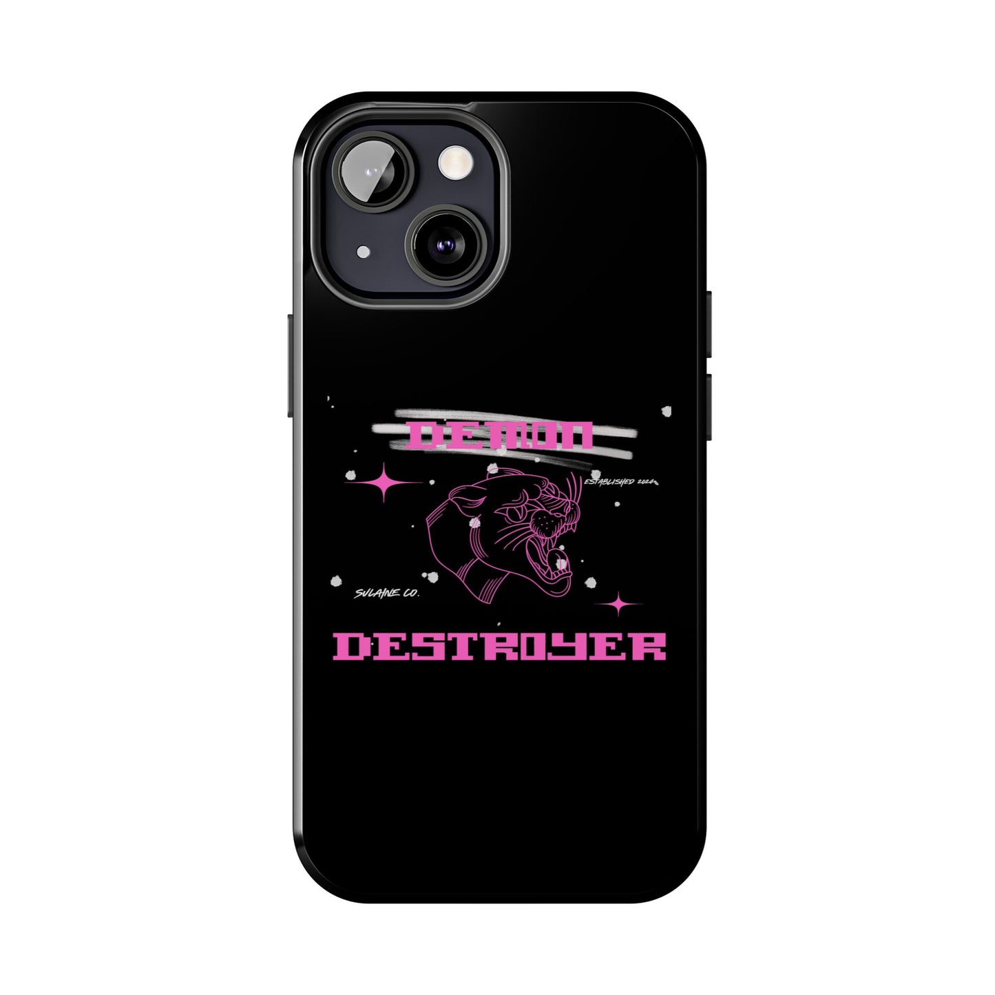 Pink and White “Demon Destroyer” phone case