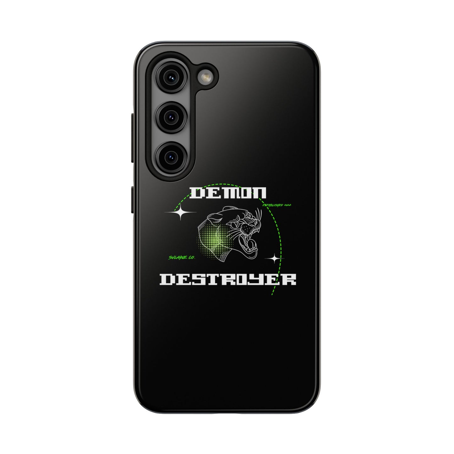 Green & White “Demon Destroyer” phone case