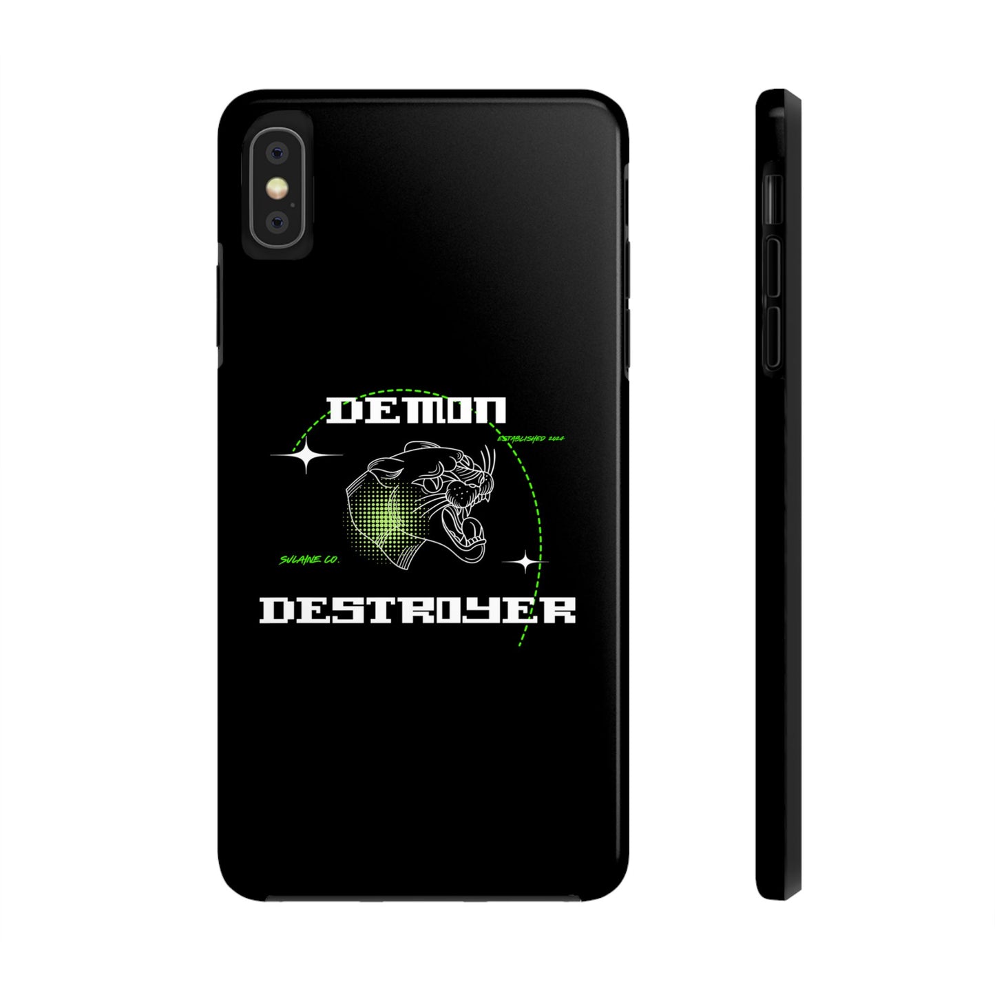 Green & White “Demon Destroyer” phone case