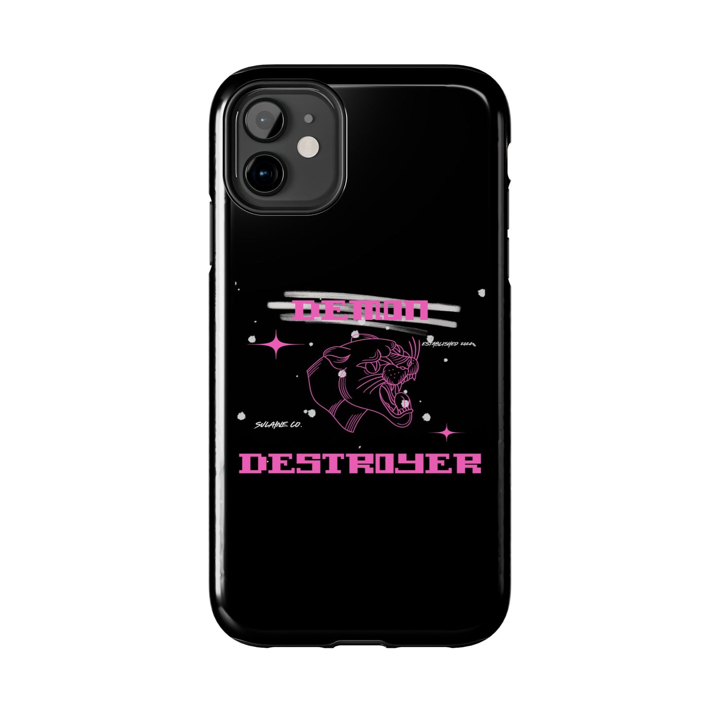 Pink and White “Demon Destroyer” phone case