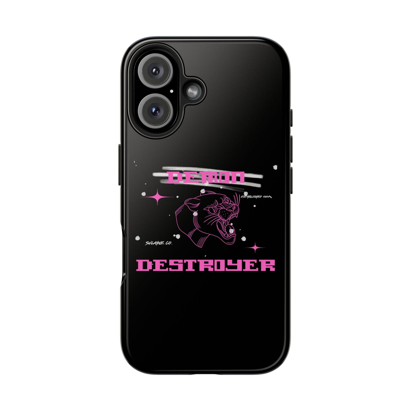 Pink and White “Demon Destroyer” phone case