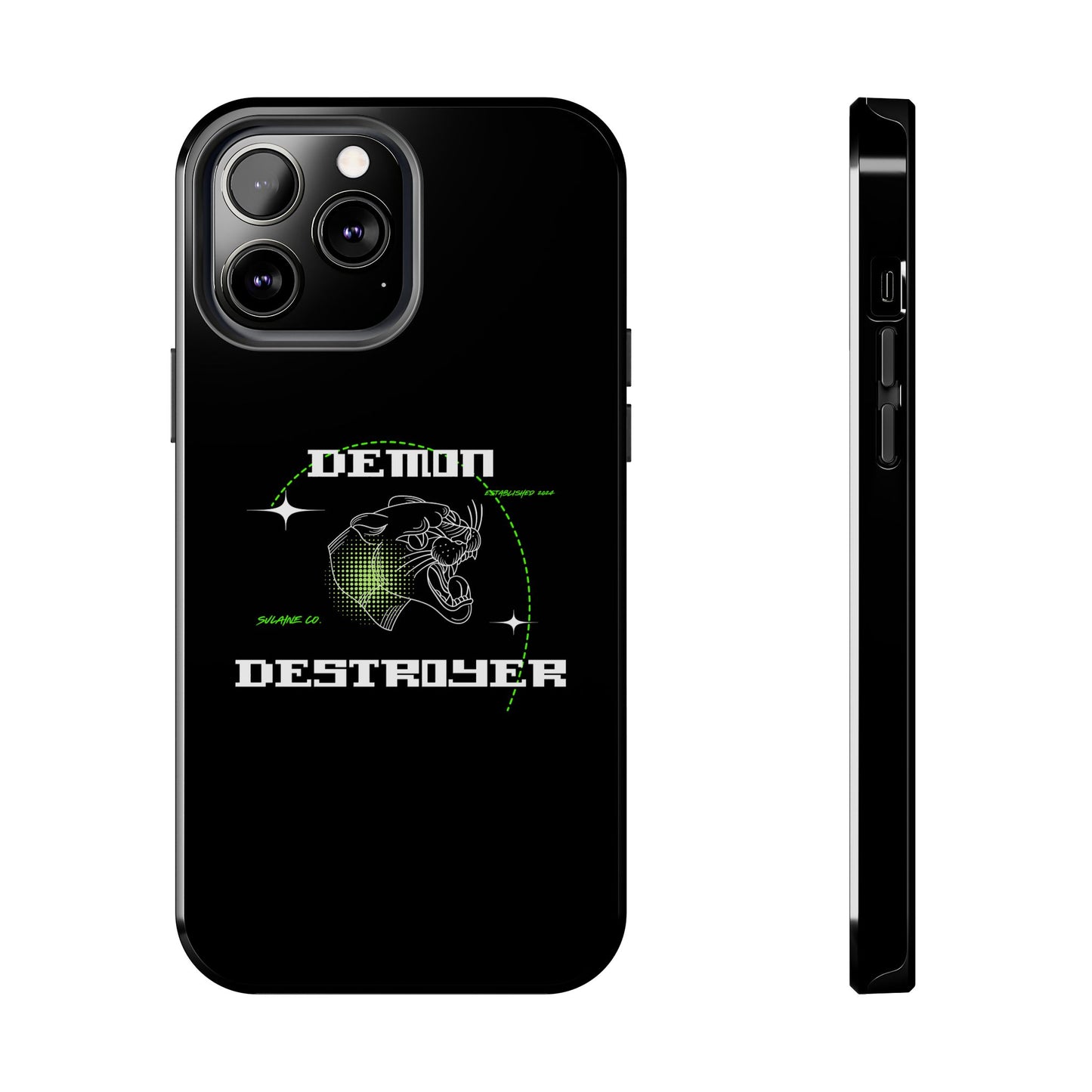 Green & White “Demon Destroyer” phone case