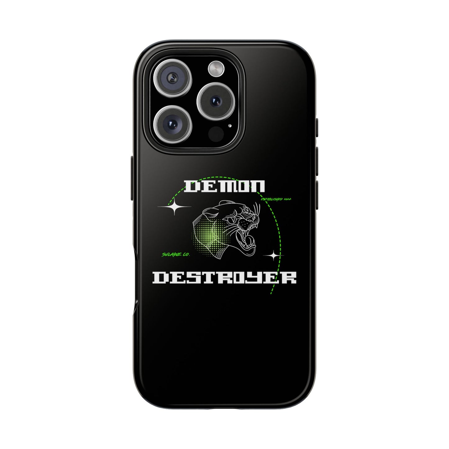 Green & White “Demon Destroyer” phone case