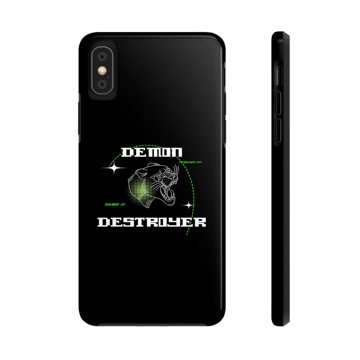 Green & White “Demon Destroyer” phone case