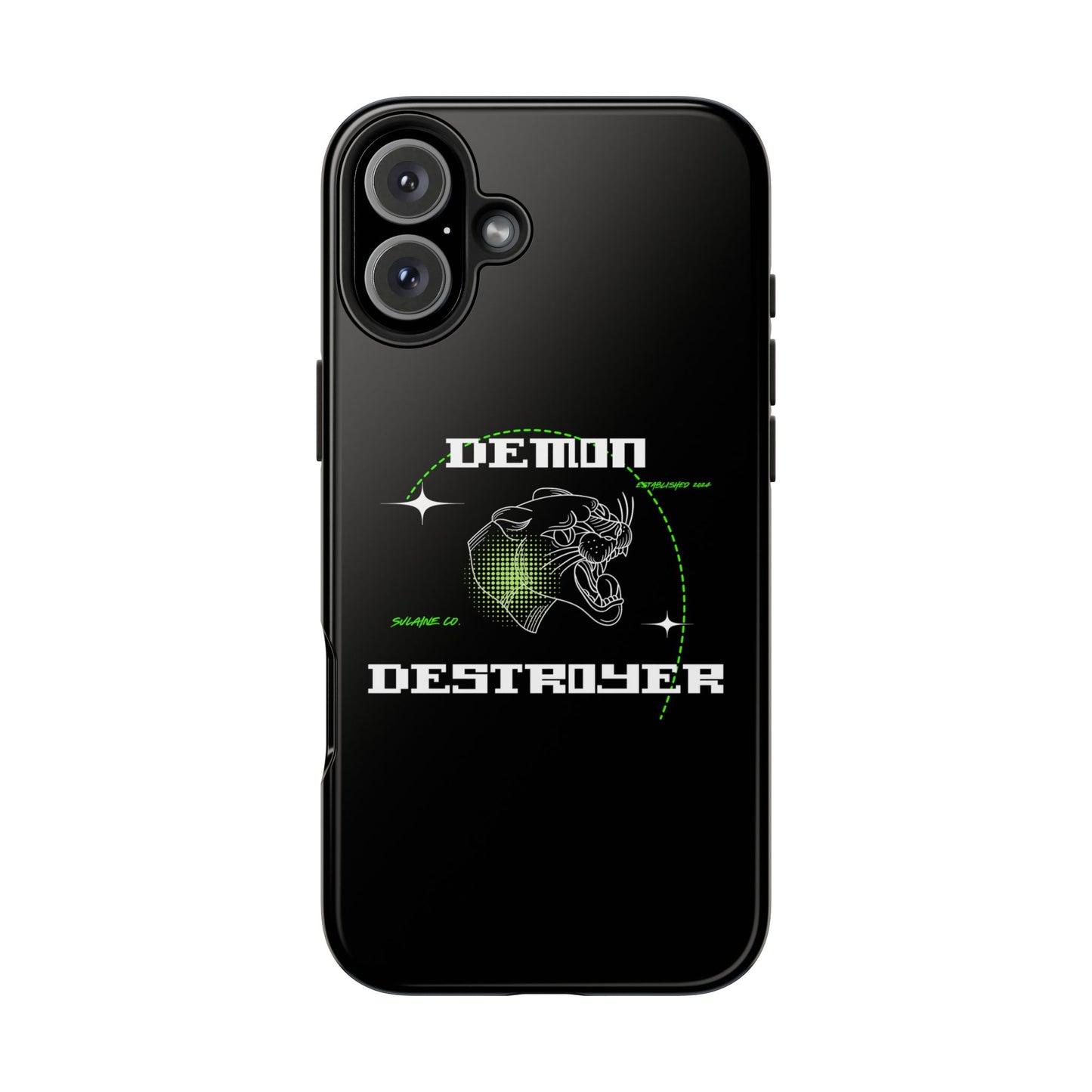 Green & White “Demon Destroyer” phone case