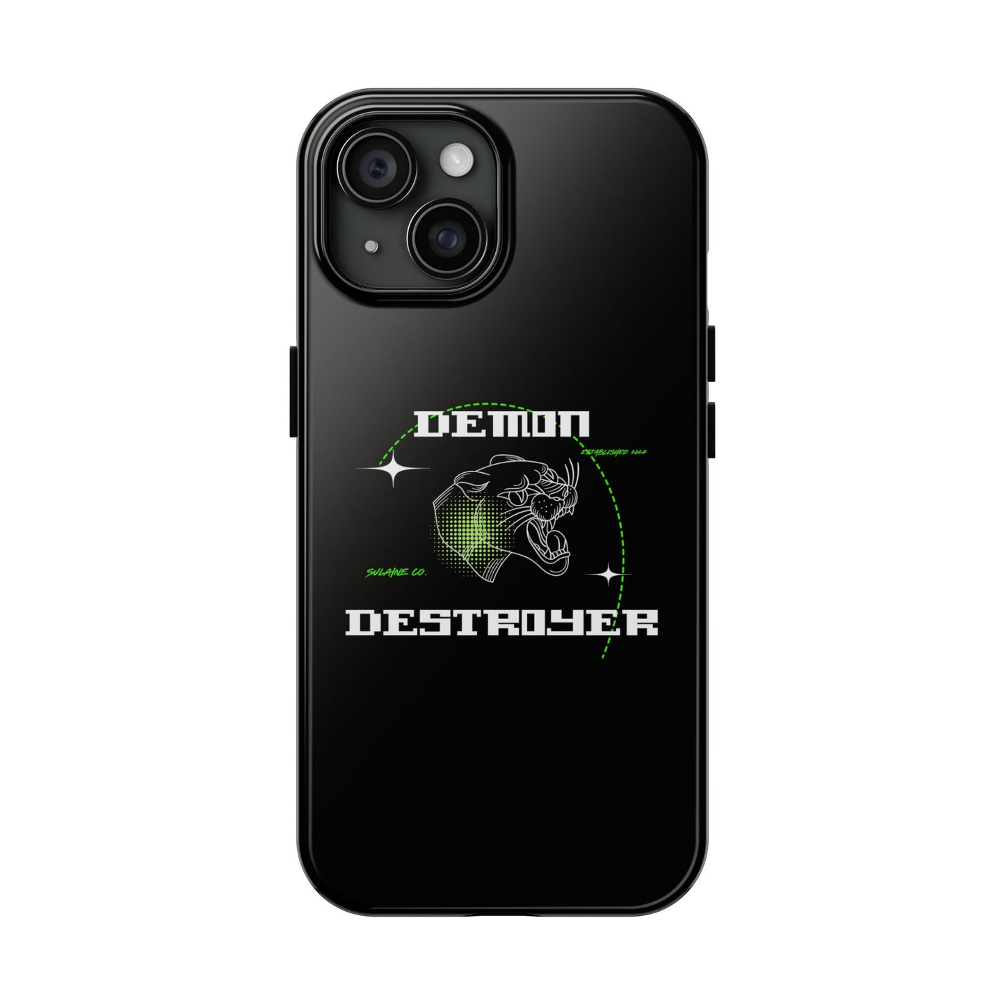 Green & White “Demon Destroyer” phone case