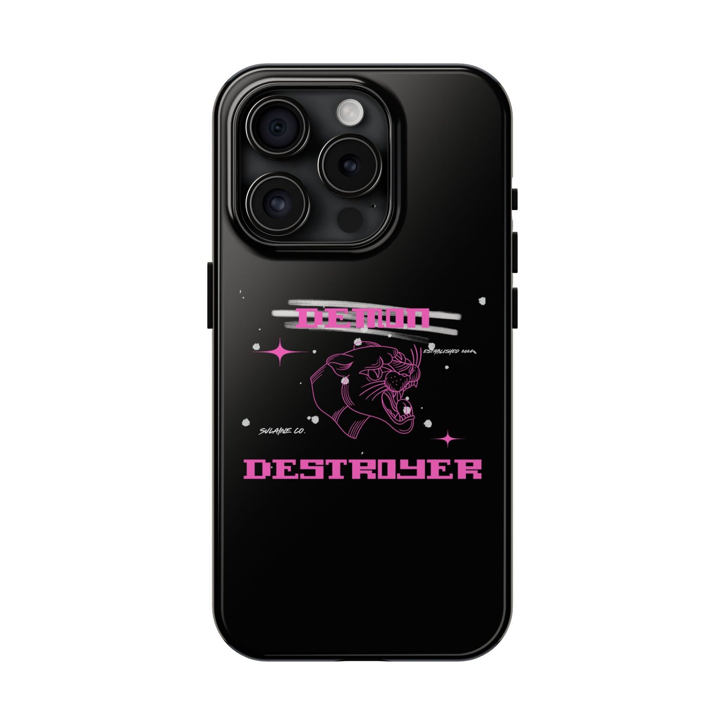 Pink and White “Demon Destroyer” phone case