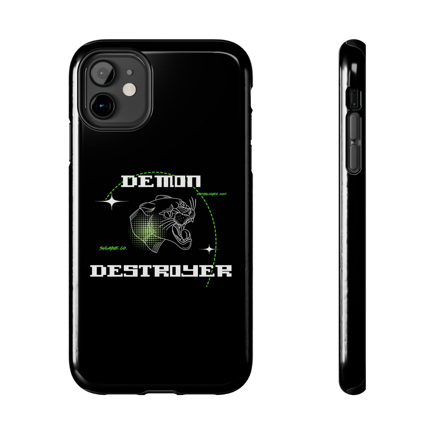 Green & White “Demon Destroyer” phone case