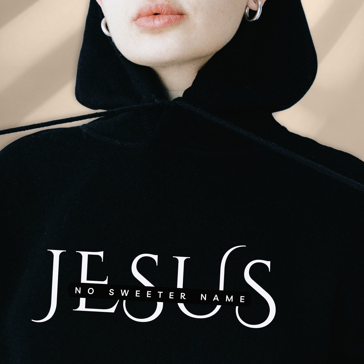 “Jesus” hoodie (in black)