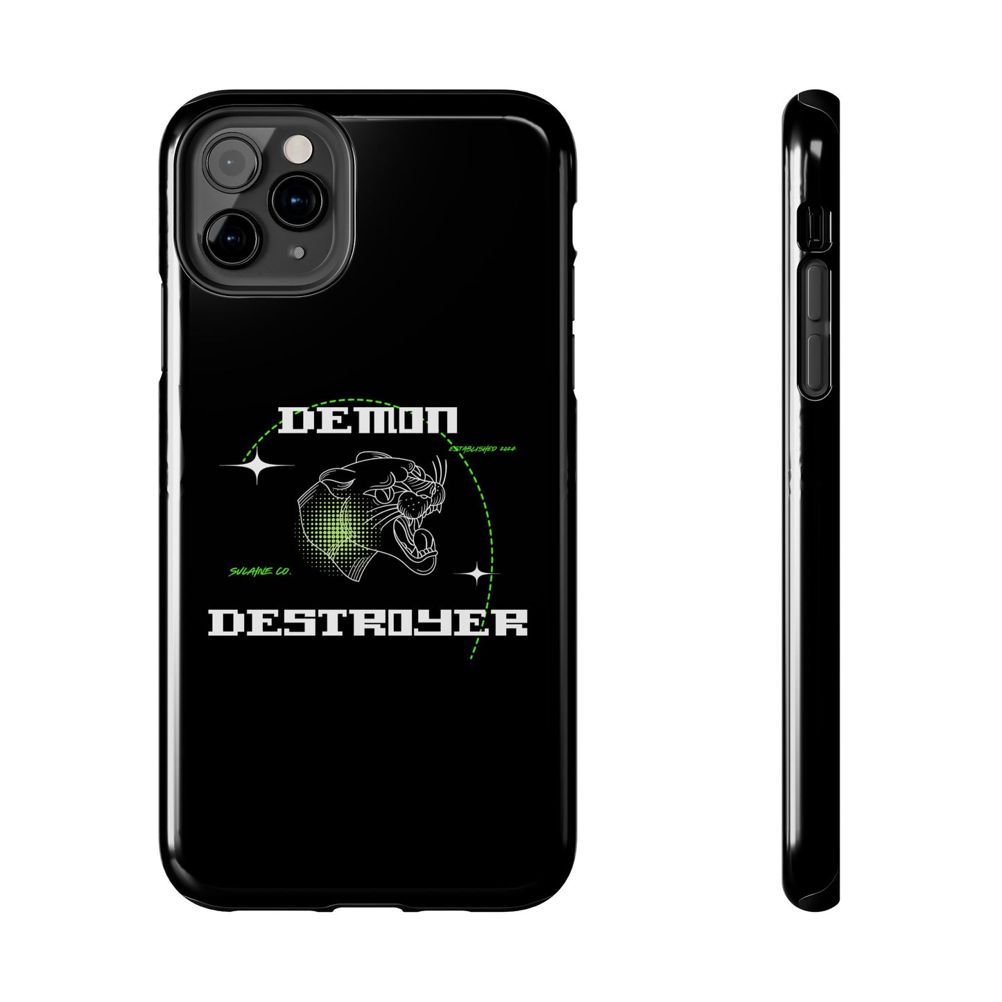 Green & White “Demon Destroyer” phone case