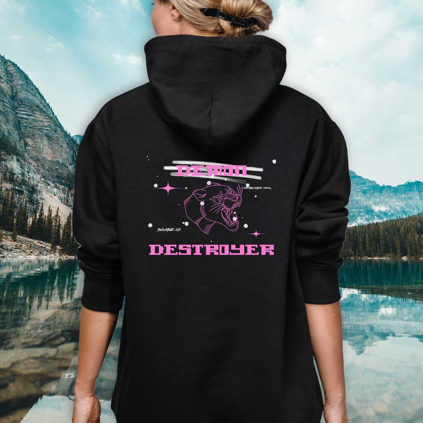 Pink & White “Demon Destroyer” hoodie