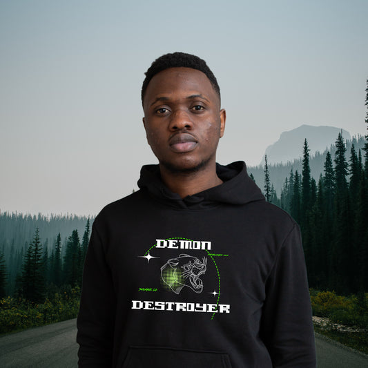 Green & White “Demon Destroyer” hoodie